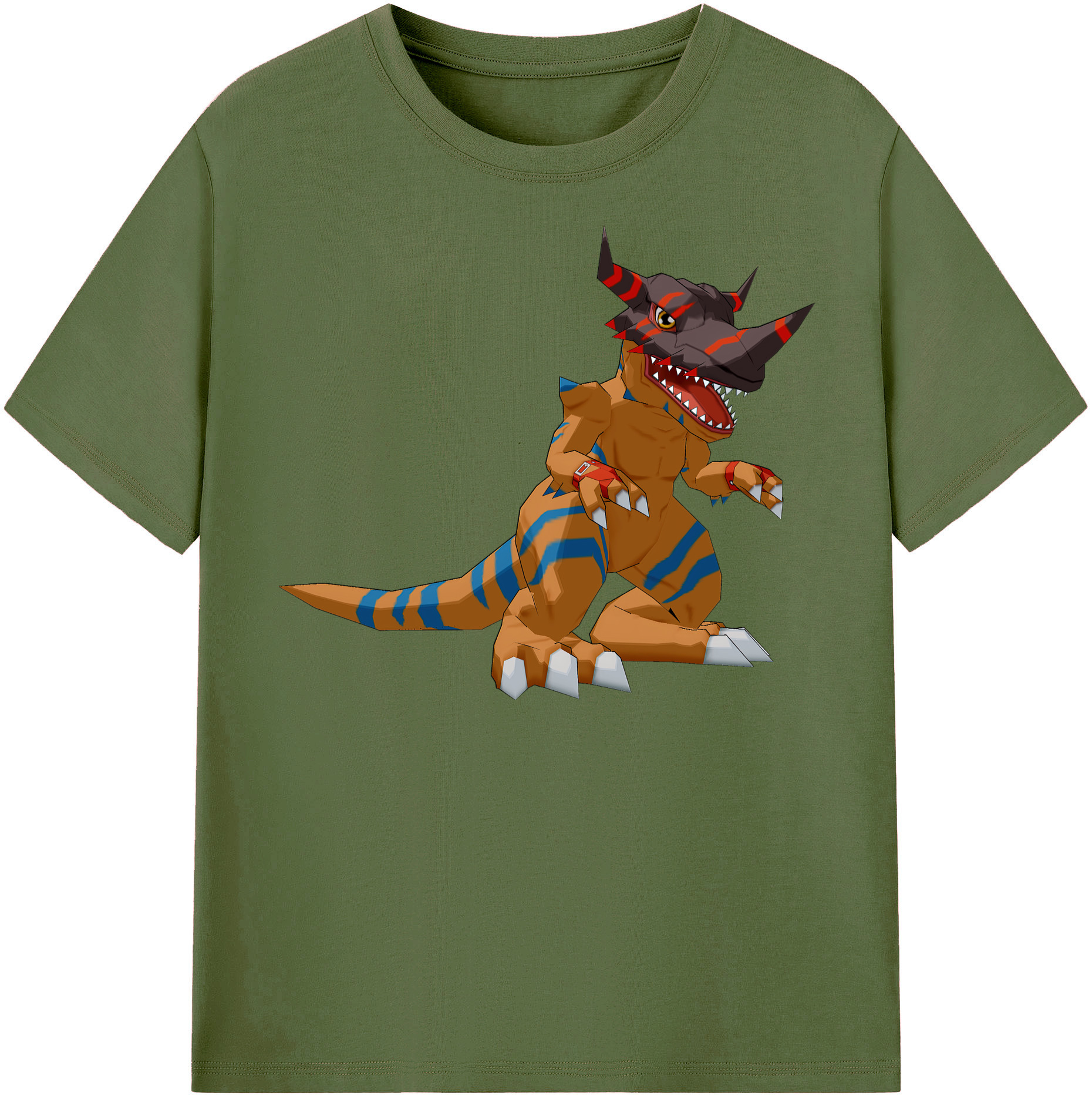 （画像用） Digimon デジタルモンスター/デジモン 綿100％半袖Tシャツ（フロントプリント）